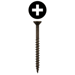 #8 x 1-1/4" Flat Head Assembly Screws, Phillips Drive Coarse Thread and Sharp Point, Plain, Box of 1 Thousand by Quickscrews