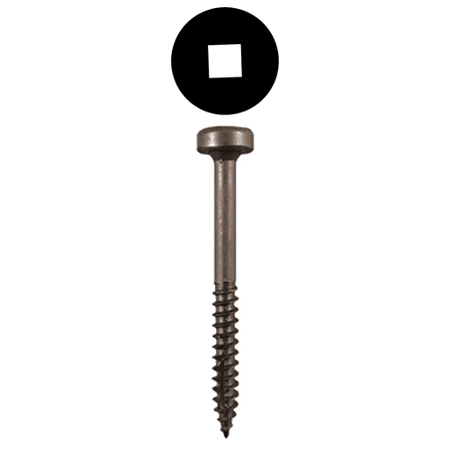 #6 x 1-1/4" Modified Pan Head Face Frame/Pocket-Hole Screws, Square Drive Quickcutter Thread and Double Auger Point, Plain, Box of 1 Thousand by Quickscrews