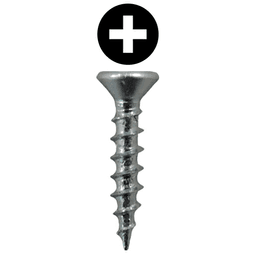 #6 x 1/2" Flat Head Hinge Edge Screws, Phillips Drive Coarse Thread and Sharp Point, Zinc, Box of 1 Thousand by Quickscrews