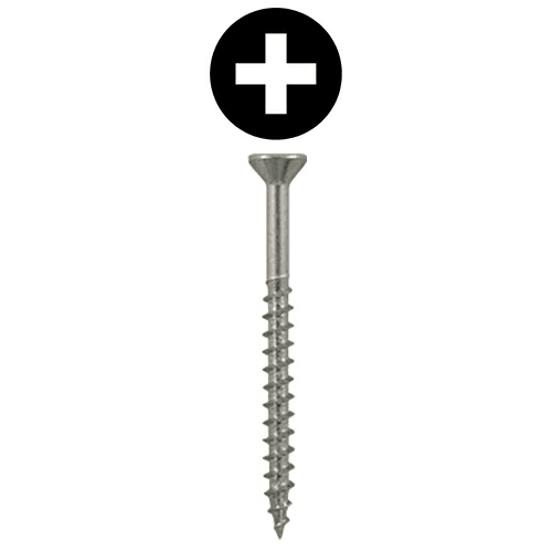 #6 x 1-1/2" Flat Head Drawer Slide Screws, Phillips Drive Coarse Thread and Sharp Point, Zinc, Box of 1 Thousand by Quickscrews