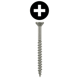#6 x 1-1/2" Flat Head Drawer Slide Screws, Phillips Drive Coarse Thread and Sharp Point, Zinc, Box of 1 Thousand by Quickscrews