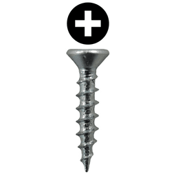 #8 x 5/8" Flat Head Drawer Slide Screws, Phillips Drive Coarse Thread and Sharp Point, Zinc, Box of 1 Thousand by Quickscrews