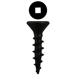 #8 x 3/4" Flat Head Hinge Edge Screws, Square Drive Coarse Thread and Sharp Point, Black, Box of 1 Thousand by Quickscrews
