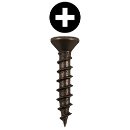 #5 x 1/2" Flat Head Drawer Slide Screws, Phillips Drive Coarse Thread and Sharp Point, Antique Brass, Box of 1 Thousand by Quickscrews
