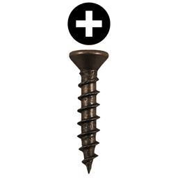 #6 x 1/2" Flat Head Drawer Slide Screws, Phillips Drive Coarse Thread and Sharp Point, Antique Brass, Box of 1 Thousand by Quickscrews
