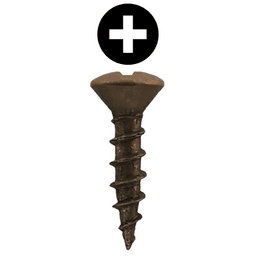 #5 x 5/8" Oval Head Hinge Edge Screws, Phillips Drive Coarse Thread and Sharp Point, Antique Brass, Box of 1 Thousand by Quickscrews
