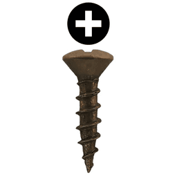 #6 x 5/8" Oval Head Hinge Edge Screws, Phillips Drive Coarse Thread and Sharp Point, Antique Brass, Box of 1 Thousand by Quickscrews