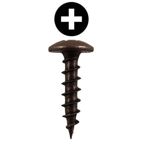 #6 x 5/8" Truss Head Drawer Slide Screws, Phillips Drive Coarse Thread and Sharp Point, Antique Brass, Box of 1 Thousand by Quickscrews