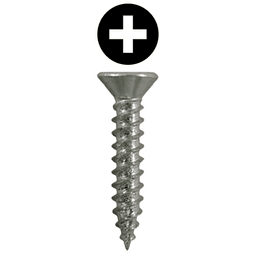 #4 x 1/2" Flat Head Hinge Edge Screws, Phillips Drive Twinfast Thread and Twinfast Point, Zinc, Box of 40 Thousand by Quickscrews