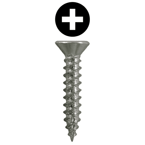 #4 x 5/8" Flat Head Hinge Edge Screws, Phillips Drive Twinfast Thread and Sharp Point, Zinc, Box of 40 Thousand by Quickscrews
