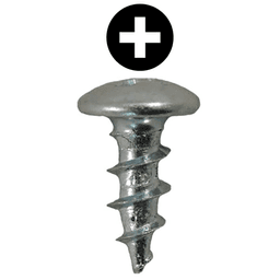 #8 x 7/16" Truss Head Drawer Slide Screws, Phillips Drive Coarse Thread and Sharp Point, Zinc, Box of 1 Thousand by Quickscrews