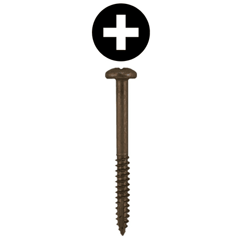 #6 x 1-1/4" Modified Pan Head Face Frame/Pocket-Hole Screws, Phillips Drive Fine Thread and Type 17 Auger Point, Plain, Box of 1 Thousand by Quickscrews