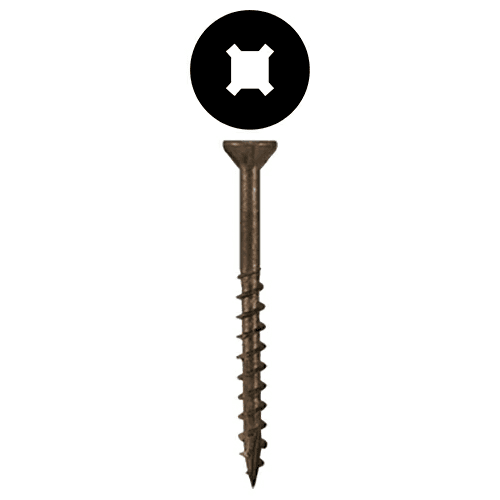 #8 x 1-1/2" Flat Head Assembly Screws, Square/Phillips Drive Coarse Thread with Nibs and Double Auger Point, Lubricated, Box of 1 Thousand by Quickscrews