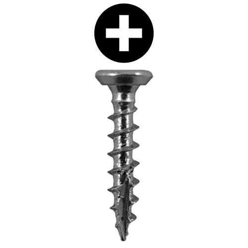 #6 x 7/16" Flat Head Undercut Screws, Phillips Drive Coarse Thread and Type 17 Auger Point, Zinc, Box of 35 Thousand by Quickscrews