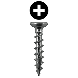 #6 x 7/16" Flat Head Undercut Screws, Phillips Drive Coarse Thread and Type 17 Auger Point, Zinc, Box of 35 Thousand by Quickscrews