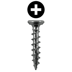 #6 x 1/2" Flat Head Undercut Screws, Phillips Drive Coarse Thread and Type 17 Auger Point, Zinc, Box of 25 Thousand by Quickscrews