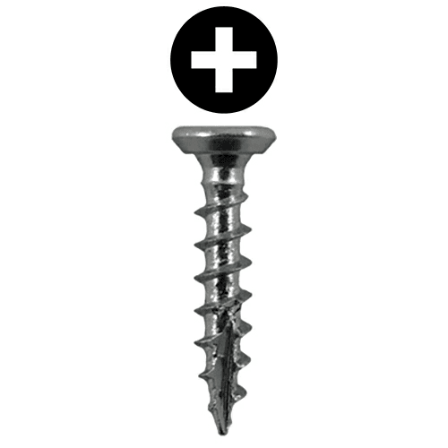 #6 x 3/4" Flat Head Undercut Screws, Phillips Drive Coarse Thread and Type 17 Auger Point, Zinc, Box of 20 Thousand by Quickscrews