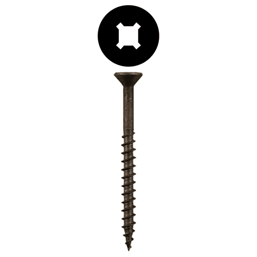 #8 x 1-1/4" Flat Head Assembly Screws, Square/Phillips Drive Coarse Thread and Sharp Point, Plain, Box of 1 Thousand by Quickscrews