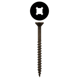 #8 x 1-1/4" Flat Head Assembly Screws, Square/Phillips Drive Coarse Thread and Sharp Point, Plain, Box of 1 Thousand by Quickscrews