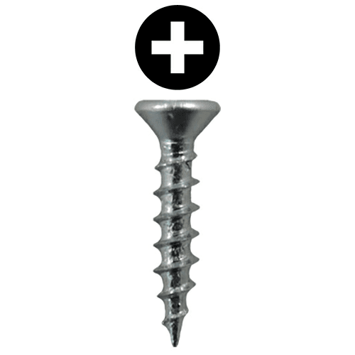#6 x 3/4" Pan Head Hinge Edge Screws, Phillips Drive Coarse Thread and Sharp Point, Zinc, Box of 1 Thousand by Quickscrews