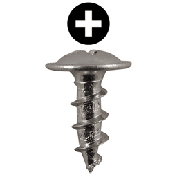 #8 x 1/2" Round Washer Head Drawer Slide Screws, Phillips Drive Coarse Thread and Sharp Point, Zinc, Box of 5 Thousand by Quickscrews