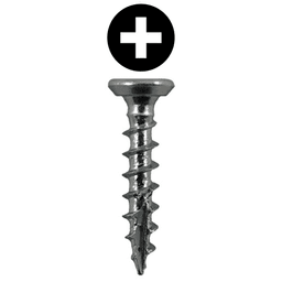 #6 x 7/16" Flat Head Undercut Screws, Phillips Drive Coarse Thread and Type 17 Auger Point, Zinc, Box of 1 Thousand by Quickscrews