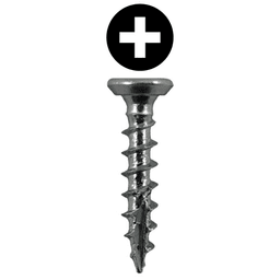 #6 x 7/16" Flat Head Undercut Screws, Phillips Drive Coarse Thread and Type 17 Auger Point, Zinc, Box of 5 Thousand by Quickscrews