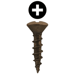 #5 x 5/8" Oval Head Hinge Edge Screws, Phillips Drive Coarse Thread and Sharp Point, Antique Brass, Box of 5 Thousand by Quickscrews