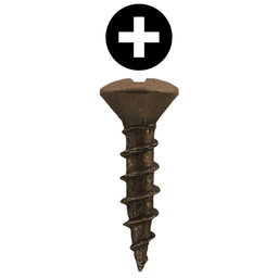 #6 x 5/8" Oval Head Hinge Edge Screws, Phillips Drive Coarse Thread and Sharp Point, Antique Brass, Box of 5 Thousand by Quickscrews