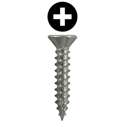 #4 x 1/2" Flat Head Hinge Edge Screws, Phillips Drive Twinfast Thread and Twinfast Point, Zinc, Box of 1 Thousand by Quickscrews