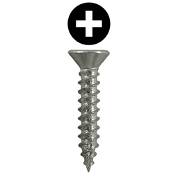 #4 x 1/2" Flat Head Hinge Edge Screws, Phillips Drive Twinfast Thread and Twinfast Point, Zinc, Box of 5 Thousand by Quickscrews