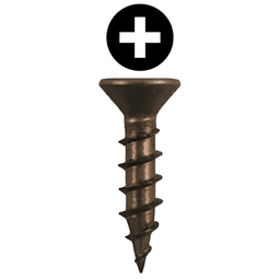 #8 x 3/4" Flat Head Drawer Slide Screws, Phillips Drive Coarse Thread and Sharp Point, Plain, Box of 1 Thousand by Quickscrews