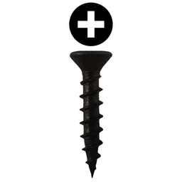 #6 x 1/2" Flat Head Drawer Slide Screws, Phillips Drive Coarse Thread and Sharp Point, Black, Box of 5 Thousand by Quickscrews