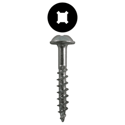 #8 x 1-3/4" Round Washer Head Assembly Screws, Square/Phillips Drive Coarse Thread and Sharp Point, Zinc, Box of 5 Thousand by Quickscrews