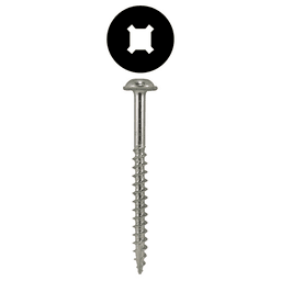 #8 x 3" Round Washer Head Assembly Screws, Square/Phillips Drive Coarse Thread and Sharp Point, Zinc, Box of 2 Thousand by Quickscrews