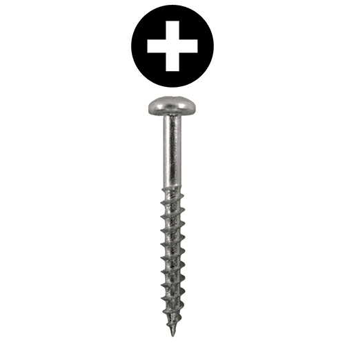 #10 x 1-1/2" Pan Head Hinge Edge Screws, Phillips Drive Coarse Thread and Sharp Point, Zinc, Box of 5 Thousand by Quickscrews