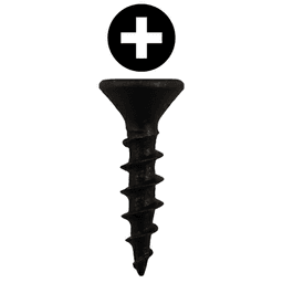 #8 x 3/4" Flat Head Drawer Slide Screws, Phillips Drive Coarse Thread and Sharp Point, Black, Box of 12 Thousand by Quickscrews