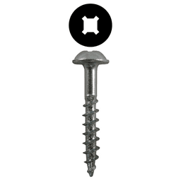 #8 x 3" Round Washer Head Assembly Screws, Square/Phillips Drive Coarse Thread and Sharp Point, Zinc, Box of 5 Hundred by Quickscrews