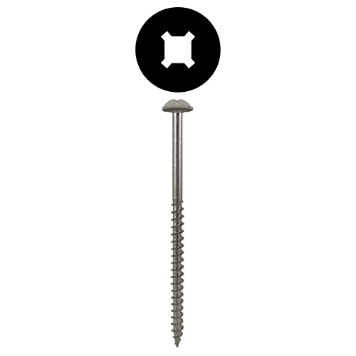 #8 x 1-1/4" Round Washer Head Installation Screws, Square/Phillips Drive Coarse Thread and Sharp Point, Zinc, Box of 1 Thousand by Quickscrews