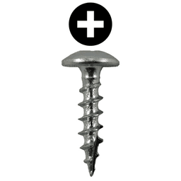 #8 x 3/4" Truss Head Compact Hinge Screws, Phillips Drive Coarse Thread and Type 17 Auger Point, Zinc, Box of 10 Thousand by Quickscrews