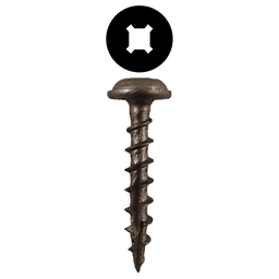 #8 x 1" Round Washer Head Assembly Screws, Square/Phillips Drive Coarse Thread and Double Auger Point, Plain, Box of 11 Thousand by Quickscrews