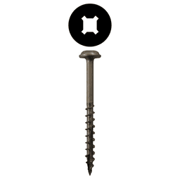 #8 x 1-1/4" Round Washer Head Assembly Screws, Square/Phillips Drive Coarse Thread and Double Auger Point, Plain, Box of 9 Thousand by Quickscrews