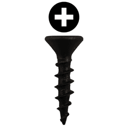 #8 x 3/4" Flat Head Drawer Slide Screws, Phillips Drive Coarse Thread and Sharp Point, Black, Box of 1 Thousand by Quickscrews