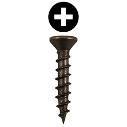 #6 x 1/2" Flat Head Drawer Slide Screws, Phillips Drive Coarse Thread and Sharp Point, Antique Brass, Box of Hundred by Quickscrews