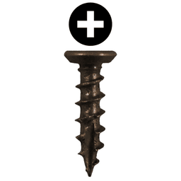 #6 x 5/8" Flat Head Undercut Screws, Phillips Drive Coarse Thread and Type 17 Auger Point, Antique Brass, Box of Hundred by Quickscrews