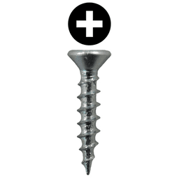 #8 x 5/8" Flat Head Drawer Slide Screws, Phillips Drive Coarse Thread and Sharp Point, Zinc, Box of Hundred by Quickscrews