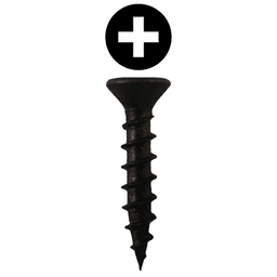 #6 x 1/2" Flat Head Drawer Slide Screws, Phillips Drive Coarse Thread and Sharp Point, Black, Box of Hundred by Quickscrews