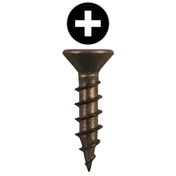 #8 x 3/4" Flat Head Drawer Slide Screws, Phillips Drive Coarse Thread and Sharp Point, Plain, Box of Hundred by Quickscrews