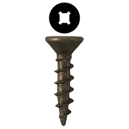 #8 x 1" Flat Head Assembly Screws, Square/Phillips Drive Coarse Thread and Sharp Point, Plain, Box of Hundred by Quickscrews
