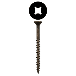 #8 x 1-1/4" Flat Head Assembly Screws, Square/Phillips Drive Coarse Thread and Sharp Point, Plain, Box of Hundred by Quickscrews